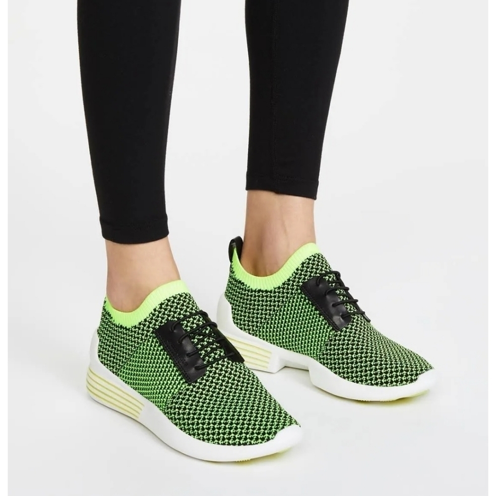 Kendall & Kylie Brandy Sneakers Black / Fluorescent Green Women Size 7.5.